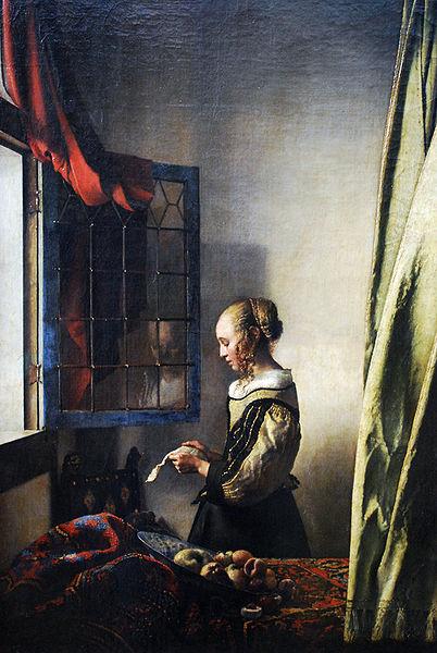 Johannes Vermeer Girl reading a letter by an open window